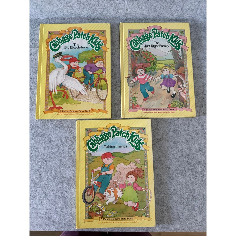 Vintage 1984 Cabbage Patch Kids Storybooks 3 Books Hardcover Children's Stories